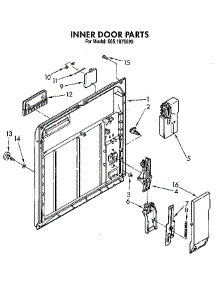 Inner Door parts for Kenmore Dishwasher 665.1675590 (6651675590, 665 1675590) from AppliancePartsPros.com