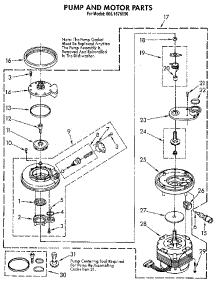Pump And Motor parts for Kenmore Dishwasher 665.1675590 (6651675590, 665 1675590) from AppliancePartsPros.com