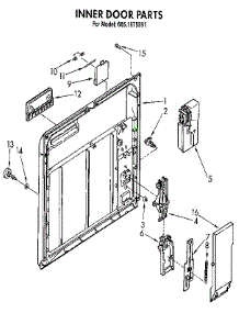 Inner Door parts for Kenmore Dishwasher 665.1675591 (6651675591, 665 1675591) from AppliancePartsPros.com