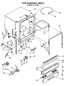 Tub Assembly parts for Kenmore Dishwasher 665.1675591 (6651675591, 665 1675591) from AppliancePartsPros.com