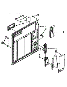 Inner Door Parts parts for Kenmore Dishwasher 665.1675592 (6651675592, 665 1675592) from AppliancePartsPros.com