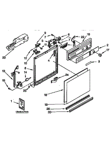 Frame And Console Parts parts for Kenmore Dishwasher 665.1675592 (6651675592, 665 1675592) from AppliancePartsPros.com