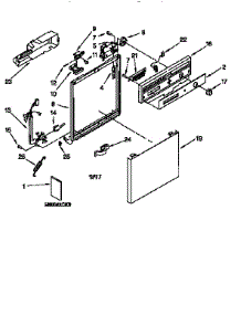 Frame And Console parts for Kenmore Dishwasher 665.16759791 (66516759791, 665 16759791) from AppliancePartsPros.com