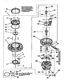 Pump And Motor parts for Kenmore Dishwasher 665.16761691 (66516761691, 665 16761691) from AppliancePartsPros.com