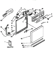 Frame And Console parts for Kenmore Dishwasher 665.16765691 (66516765691, 665 16765691) from AppliancePartsPros.com