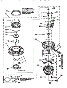 Pump And Motor parts for Kenmore Dishwasher 665.16765691 (66516765691, 665 16765691) from AppliancePartsPros.com