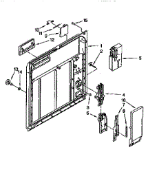 Inner Door parts for Kenmore Dishwasher 665.1677190 (6651677190, 665 1677190) from AppliancePartsPros.com