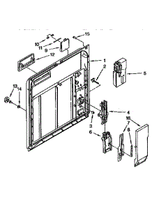 Inner Door parts for Kenmore Dishwasher 665.1677191 (6651677191, 665 1677191) from AppliancePartsPros.com