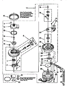 Pump And Motor parts for Kenmore Dishwasher 665.1677192 (6651677192, 665 1677192) from AppliancePartsPros.com