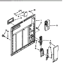 Inner Door parts for Kenmore Dishwasher 665.1677192 (6651677192, 665 1677192) from AppliancePartsPros.com