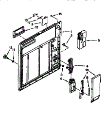 Inner Door parts for Kenmore Dishwasher 665.1677991 (6651677991, 665 1677991) from AppliancePartsPros.com