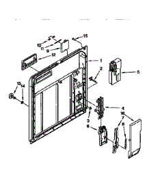Inner Door Parts parts for Kenmore Dishwasher 665.1677992 (6651677992, 665 1677992) from AppliancePartsPros.com