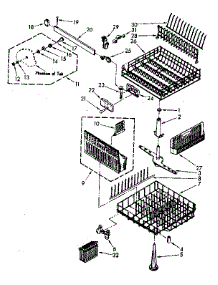 Dishrack parts for Kenmore Dishwasher 665.1678580 (6651678580, 665 1678580) from AppliancePartsPros.com