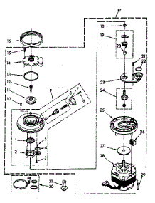 Pump And Motor parts for Kenmore Dishwasher 665.1678581 (6651678581, 665 1678581) from AppliancePartsPros.com