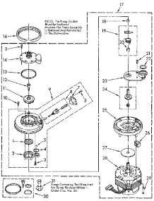 Pump And Motor parts for Kenmore Dishwasher 665.1678583 (6651678583, 665 1678583) from AppliancePartsPros.com