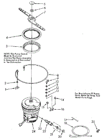 Heater, Pump And Lower Sprayarm parts for Kenmore Dishwasher 665.1678583 (6651678583, 665 1678583) from AppliancePartsPros.com