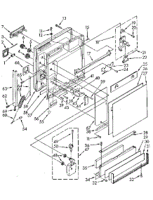 Door And Toe Panel parts for Kenmore Dishwasher 665.1678583 (6651678583, 665 1678583) from AppliancePartsPros.com