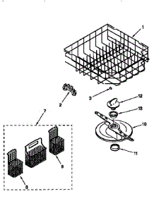 Lower Dishrack parts for Kenmore Dishwasher 665.16798790 (66516798790, 665 16798790) from AppliancePartsPros.com