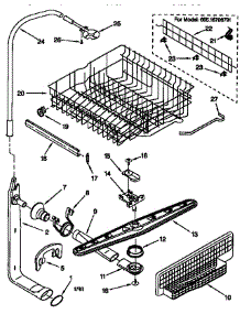 Upper Dishrack And Water Feed parts for Kenmore Dishwasher 665.16798791 (66516798791, 665 16798791) from AppliancePartsPros.com