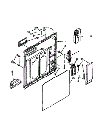 Inner Door parts for Kenmore Dishwasher 665.16798791 (66516798791, 665 16798791) from AppliancePartsPros.com