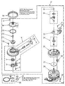 Pump And Motor parts for Kenmore Dishwasher 665.1680590 (6651680590, 665 1680590) from AppliancePartsPros.com