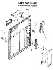 Inner Door parts for Kenmore Dishwasher 665.1681591 (6651681591, 665 1681591) from AppliancePartsPros.com