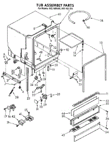 Tub Assembly parts for Kenmore Dishwasher 665.1681591 (6651681591, 665 1681591) from AppliancePartsPros.com