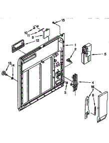 Inner Door Parts parts for Kenmore Dishwasher 665.1681592 (6651681592, 665 1681592) from AppliancePartsPros.com