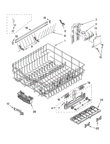 Upper Rack And Track Parts parts for Kenmore Dishwasher 665.16032400 (66516032400, 665 16032400) from AppliancePartsPros.com