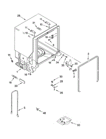 Tub And Frame Parts parts for Kenmore Dishwasher 665.16033403 (66516033403, 665 16033403) from AppliancePartsPros.com