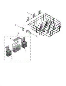 Lower Rack Parts, Optional Parts (Not Included) parts for Kenmore Dishwasher 665.16034403 (66516034403, 665 16034403) from AppliancePartsPros.com