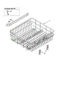 Upper Rack And Track Parts parts for Kenmore Dishwasher 665.16042400 (66516042400, 665 16042400) from AppliancePartsPros.com