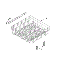 Upper Rack And Track Parts parts for Kenmore Dishwasher 665.16042403 (66516042403, 665 16042403) from AppliancePartsPros.com
