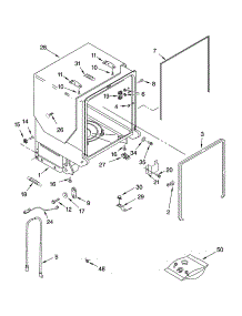 Tub And Frame Parts parts for Kenmore Dishwasher 665.16042403 (66516042403, 665 16042403) from AppliancePartsPros.com