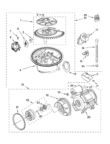 Pump And Motor Parts parts for Kenmore Dishwasher 665.16042404 (66516042404, 665 16042404) from AppliancePartsPros.com