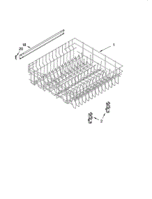 Upper Rack And Track Parts parts for Kenmore Dishwasher 665.16042404 (66516042404, 665 16042404) from AppliancePartsPros.com