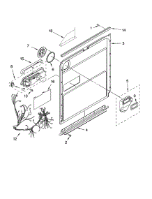 Door And Latch Parts parts for Kenmore Dishwasher 665.16049401 (66516049401, 665 16049401) from AppliancePartsPros.com