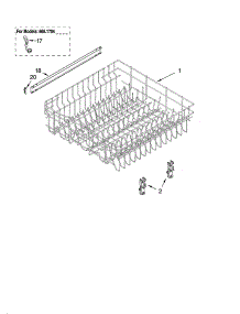 Upper Rack And Track Parts parts for Kenmore Dishwasher 665.16049401 (66516049401, 665 16049401) from AppliancePartsPros.com