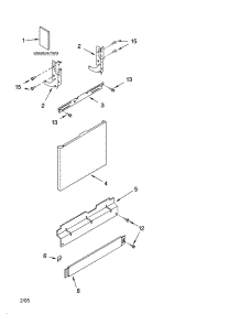 Door And Panel Parts parts for Kenmore Dishwasher 665.16049403 (66516049403, 665 16049403) from AppliancePartsPros.com