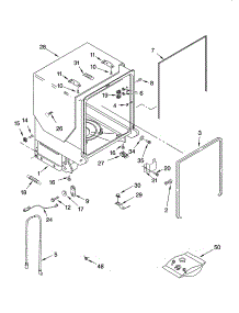 Tub And Frame Parts parts for Kenmore Dishwasher 665.16049404 (66516049404, 665 16049404) from AppliancePartsPros.com