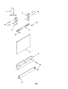 Door And Panel Parts parts for Kenmore Dishwasher 665.16052400 (66516052400, 665 16052400) from AppliancePartsPros.com