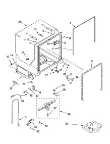 Tub And Frame Parts parts for Kenmore Dishwasher 665.16052401 (66516052401, 665 16052401) from AppliancePartsPros.com