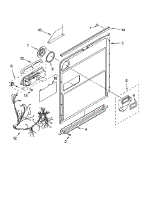 Door And Latch Parts parts for Kenmore Dishwasher 665.16054400 (66516054400, 665 16054400) from AppliancePartsPros.com