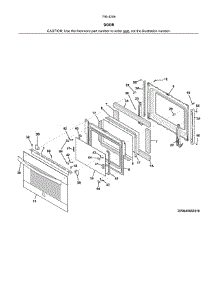 Door parts for Kenmore Range 790.42563318 (79042563318, 790 42563318) from AppliancePartsPros.com