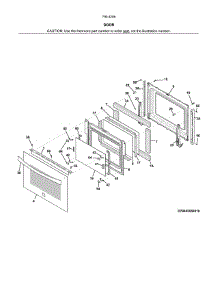 Door parts for Kenmore Range 790.42569316 (79042569316, 790 42569316) from AppliancePartsPros.com