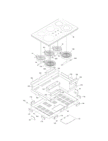 Main Top parts for Kenmore Cooktop 790.42743406 (79042743406, 790 42743406) from AppliancePartsPros.com