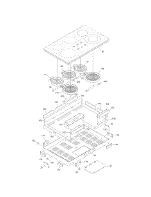 Main Top parts for Kenmore Cooktop 790.42749406 (79042749406, 790 42749406) from AppliancePartsPros.com