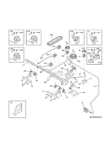 Burner parts for Kenmore Range 790.42753510 (79042753510, 790 42753510) from AppliancePartsPros.com
