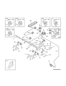 Burner parts for Kenmore Range 790.42753511 (79042753511, 790 42753511) from AppliancePartsPros.com