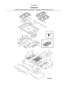 Top / Drawer parts for Kenmore Range 790.42753514 (79042753514, 790 42753514) from AppliancePartsPros.com